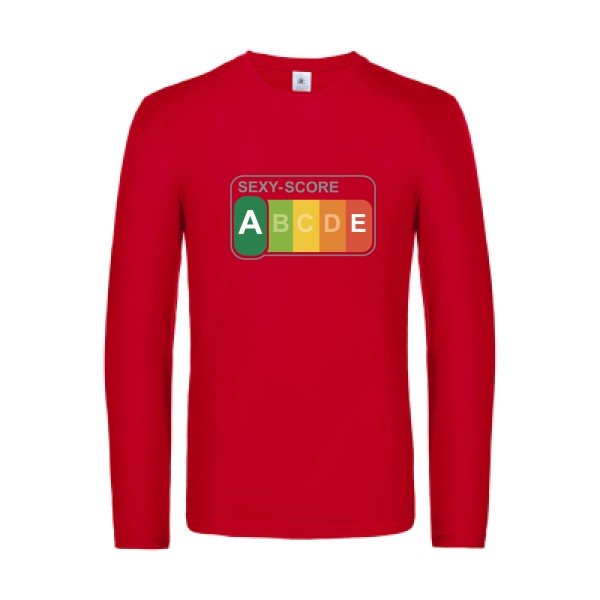 sexy-score-t-shirt-manches-longues-original-humour -Red