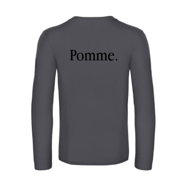 pub subliminale - t shirt- manches- longues- original- humour- Dark Grey impression Dos