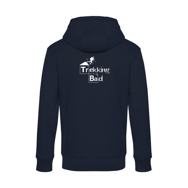 Trekking-bad sweat shirt original Navy Blue flex Blanc impression Dos