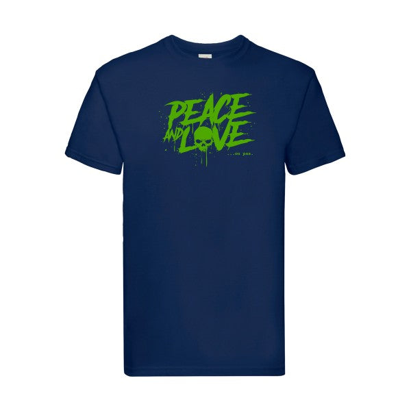 T-shirt|Peace or no peace |Vert pomme|Fruit of the loom 205  G