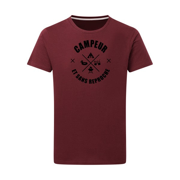 CAMPEUR... noir -Flex noir sur T-shirt SG  Burgundy  2XL