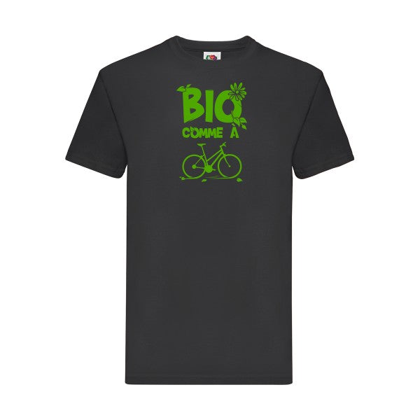 T-shirt|Bio comme un vélo |Vert pomme|Fruit of the loom 205  G