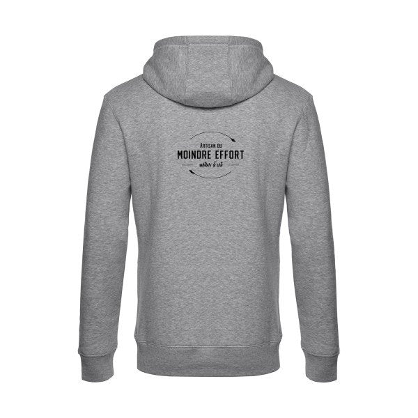 Artisan-du-moindre-effort sweat shirt original Heather Grey flex Noir impression Dos
