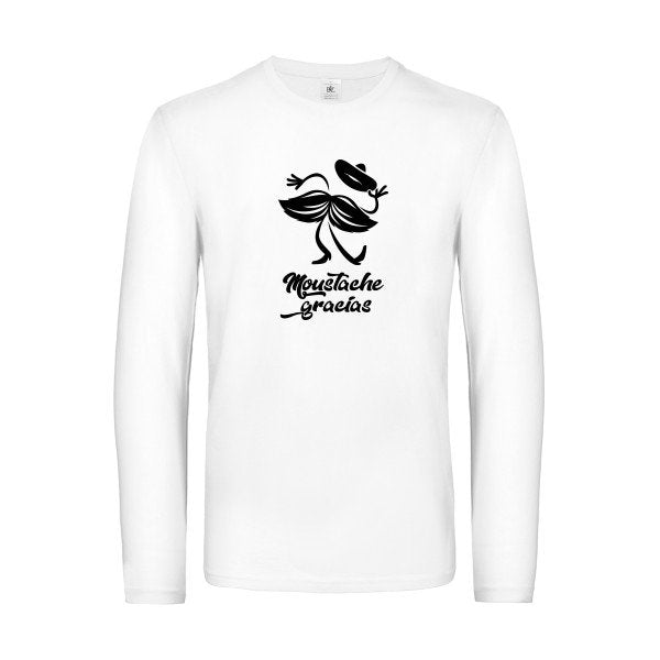 presqu spagnol - t shirt- manches- longues- original- humour- White impression Face