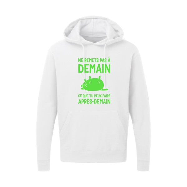 Ne remets pas à demain Vert fluo SG - Hooded Sweatshirt Sweat capuche