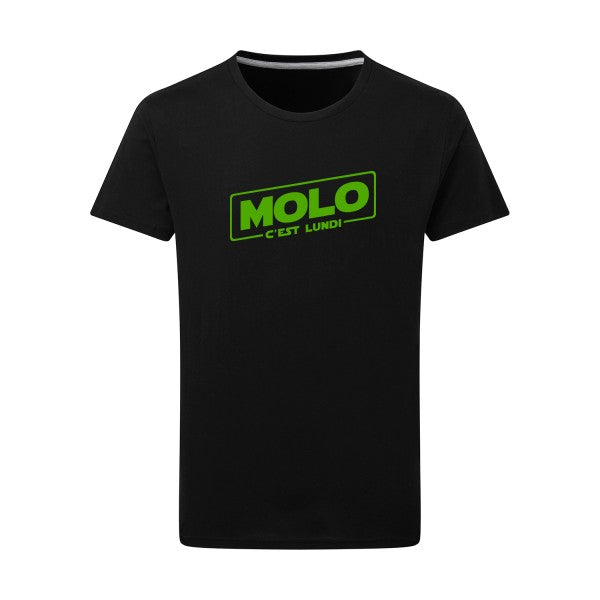 Molo c'est lundi vert pomme -Flex vert pomme sur T-shirt SG  Dark Black  4XL