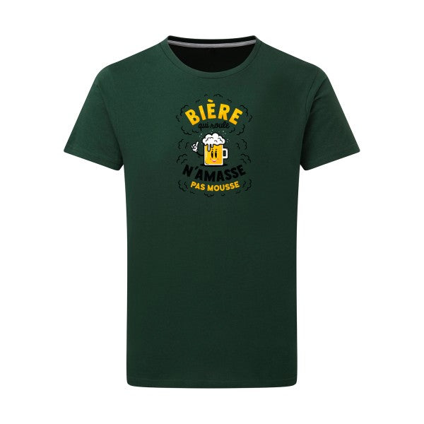 T-shirt homme Bière qui roule - T-shirt humour pour les amateurs de bière Bottle Green L