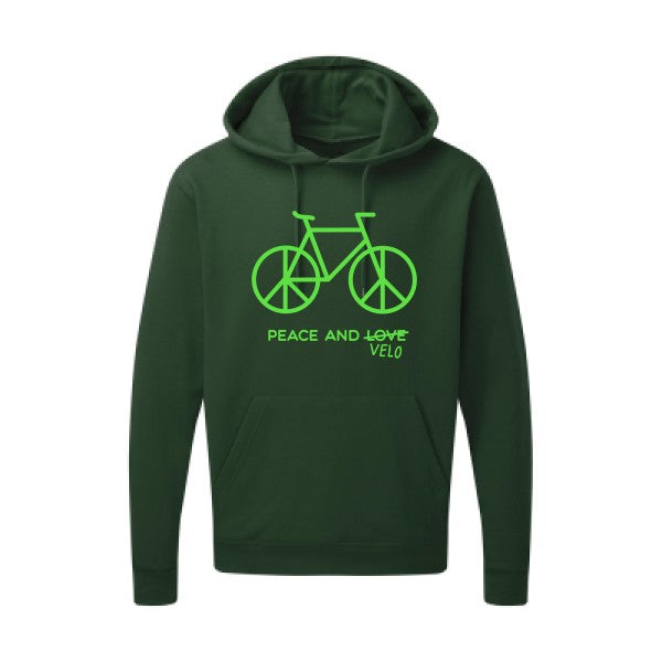 Peace and vélo Vert fluo SG - Hooded Sweatshirt Sweat capuche