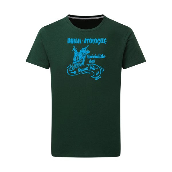 Rhum-atologue - Flex bleu clair Tshirt original Bottle Green  2XL