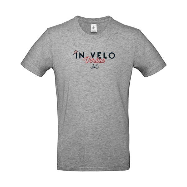 T-shirt humour original In Velo Veritas T Shirt couleur Sport Grey