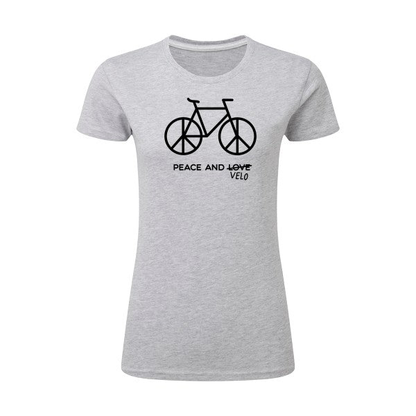 Peace and vélo Noir |T shirt original femme|SG