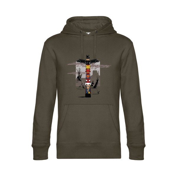 TOTEM- Sweat à capuche original Khaki - RueDuTeeshirt