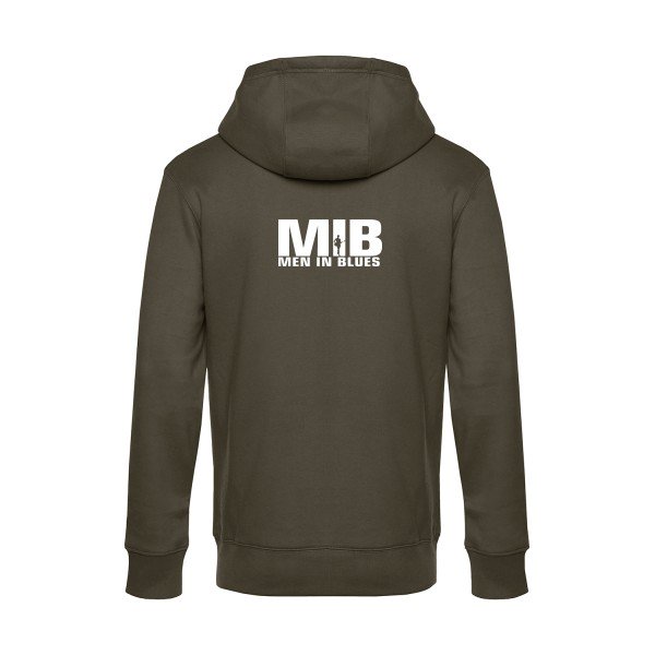 Men-in-blues sweat shirt original Khaki flex Blanc impression Dos