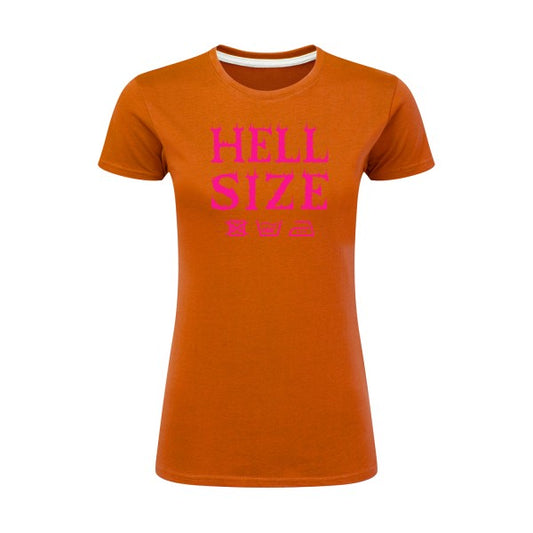 HELL SIZE ! Rose Fluo |T shirt original femme|SG