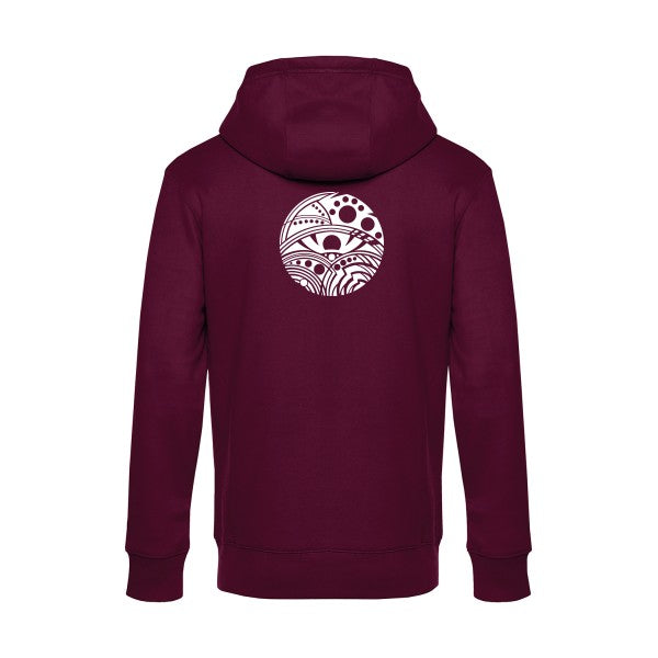 Eye sweat shirt original Burgundy flex Blanc impression Dos