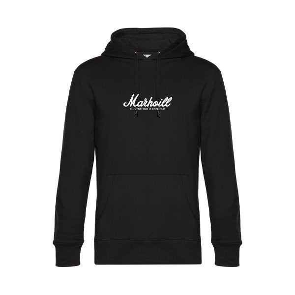 Rock-n-from- sweat shirt original Black flex Blanc impression Face