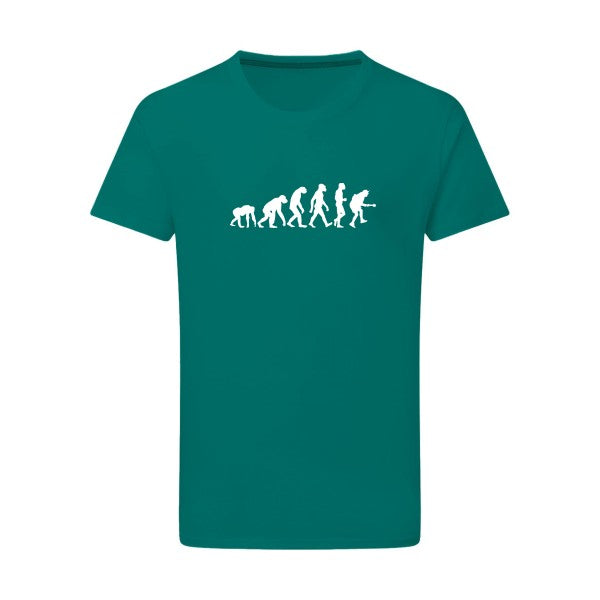 Rock Evolution Blanc -Flex Blanc sur T-shirt SG  Emerald Green  2XL