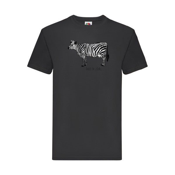 drole de zebre Fruit of the loom 205 g/m² T-shirt/ noir