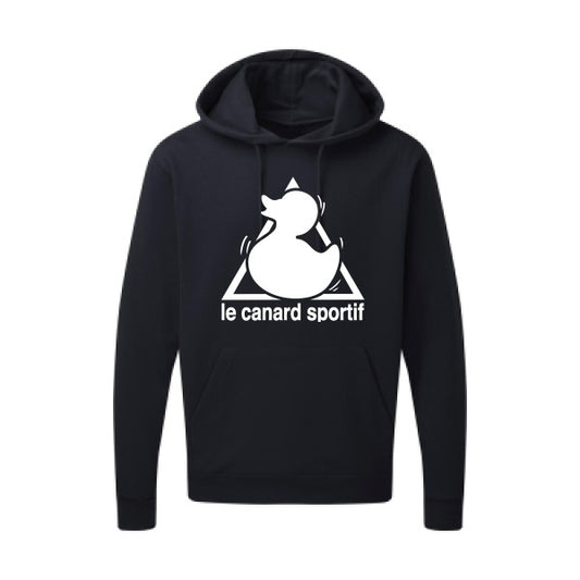 Canard Sportif Blanc |Sweat capuche imprimé homme