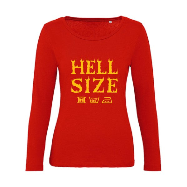 HELL SIZE ! jaune Or |   T shirt manches longues femme|100% bio