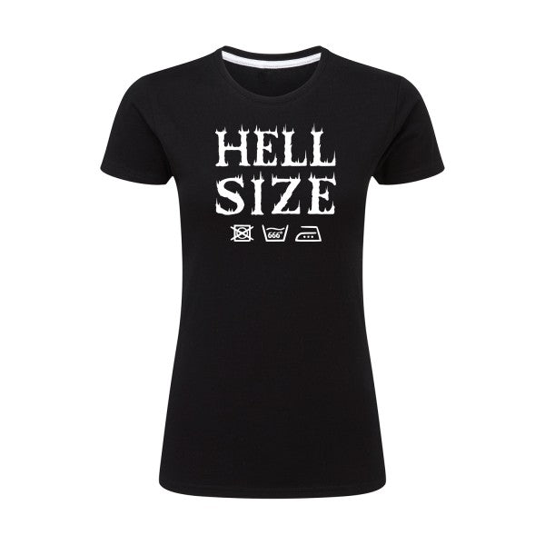 HELL SIZE ! Blanc |T shirt original femme|SG