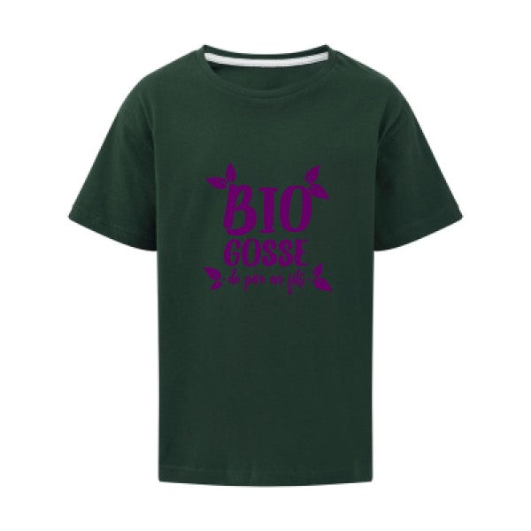 BIO GOSSE  Flex Violet SG - Kids T-shirt enfant Bottle Green Taille 152 (11-12/2XL)