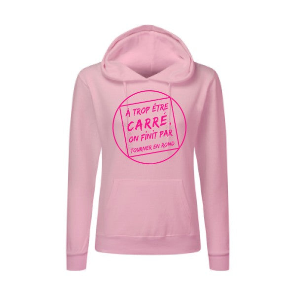 Cercle vicieux Rose Fluo |Sweat original à capuche Femme