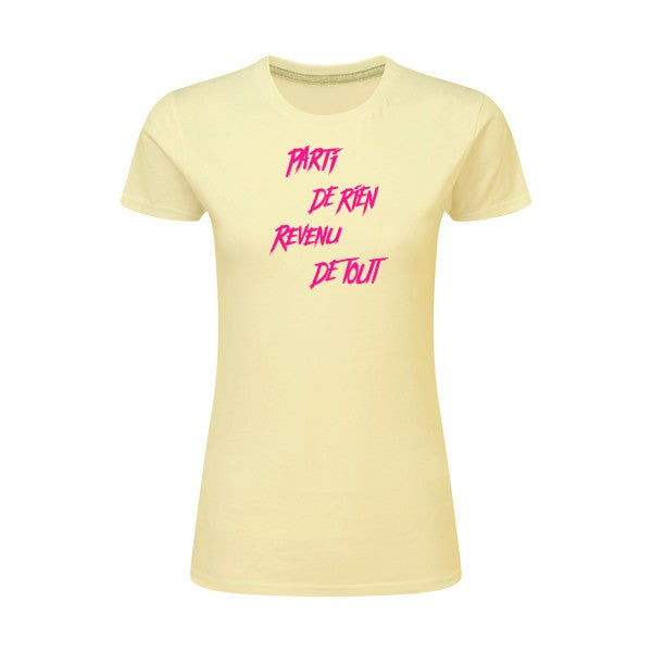 Parti de rien Rose Fluo |T shirt original femme|SG