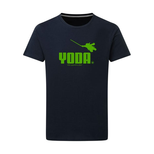 Yoda vert pomme -Flex vert pomme sur T-shirt SG  Navy  5XL