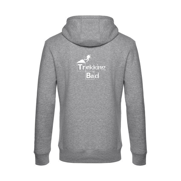 Trekking-bad sweat shirt original Heather Grey flex Blanc impression Dos