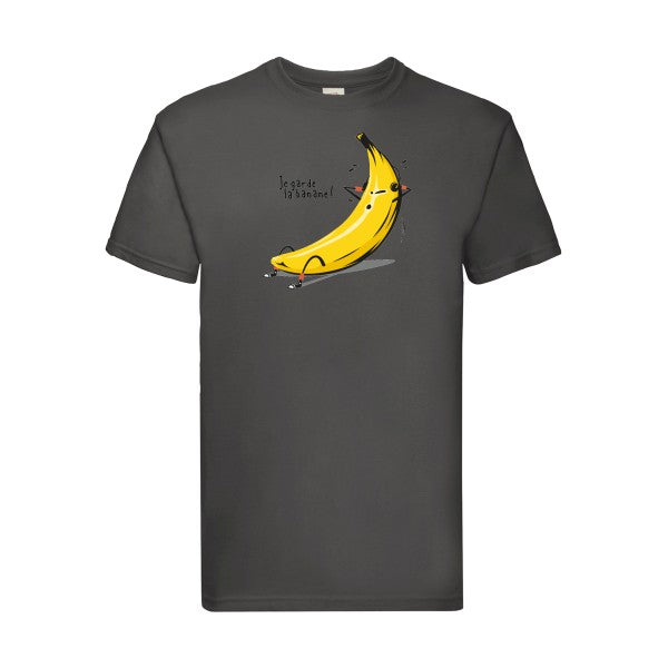 Je garde la banane ! Fruit of the loom 205 g/m² T-shirt/ light graphite