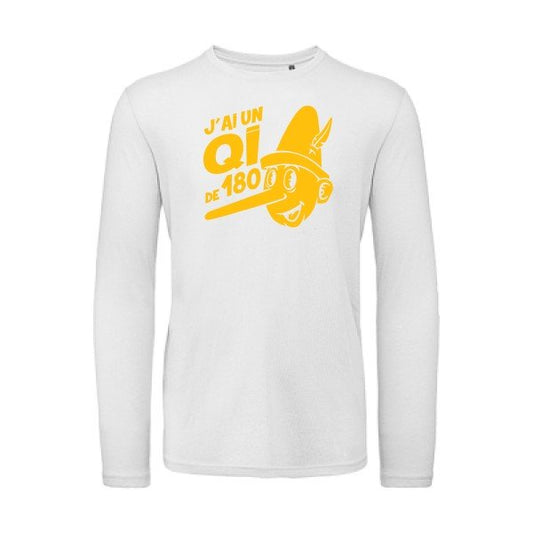 Quotient intellectuel jaune Or |T-shirt bio manches longues