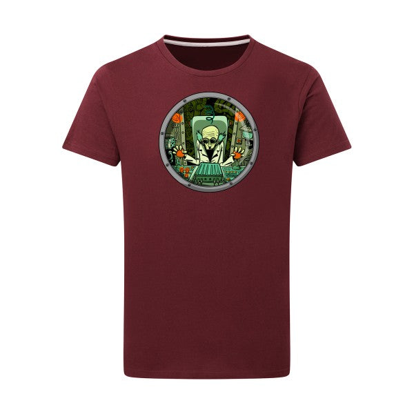 T-shirt homme Je suis un robot géant piloté par un savant fou - T-shirt science-fiction Burgundy 2XL