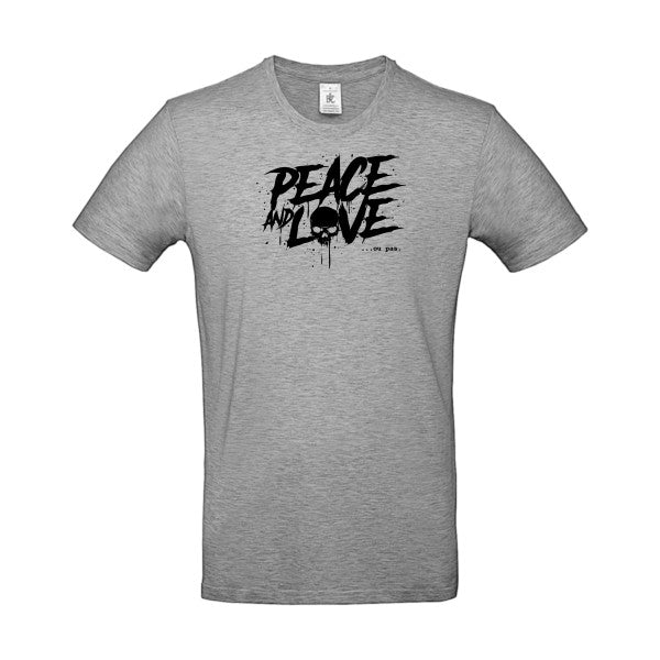 Peace or no peace flex noir B&C - E190 T-shirt|Sport Grey||5XL