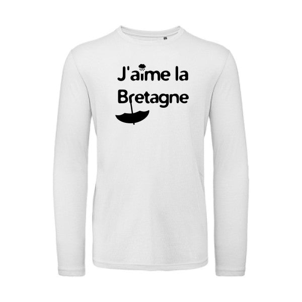 J'aime la Bretagne Noir |T-shirt bio manches longues