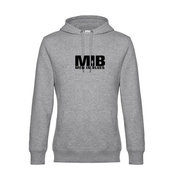 Men-in-blues sweat shirt original Heather Grey flex Noir impression Face