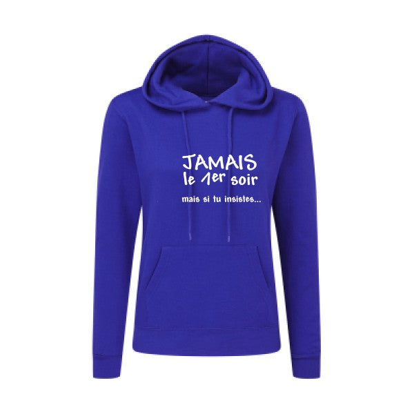 JAMAIS... Blanc |Sweat original à capuche Femme