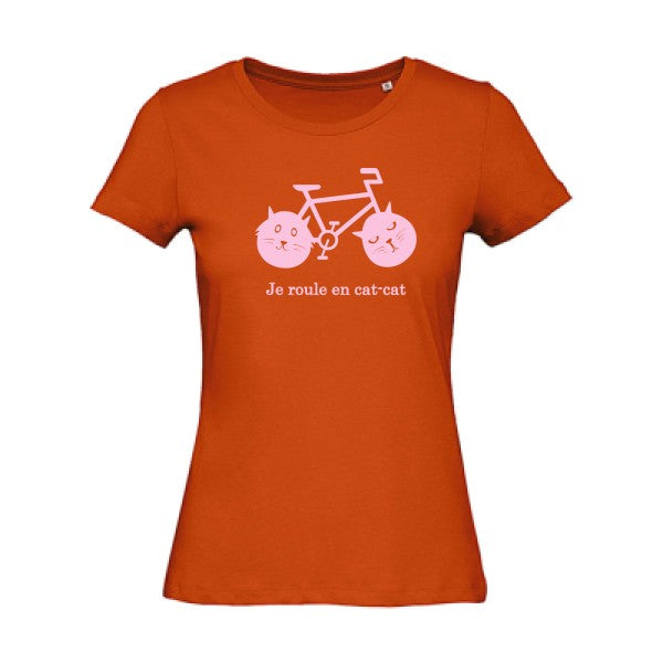 T shirt humour bio femme   femme bio|cat-cat bike Rose 