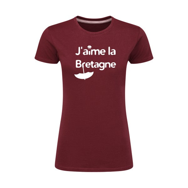 J'aime la Bretagne |Blanc |T shirt original femme|SG