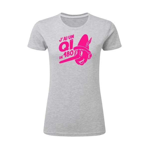 Quotient intellectuel Rose Fluo |T shirt original femme|SG