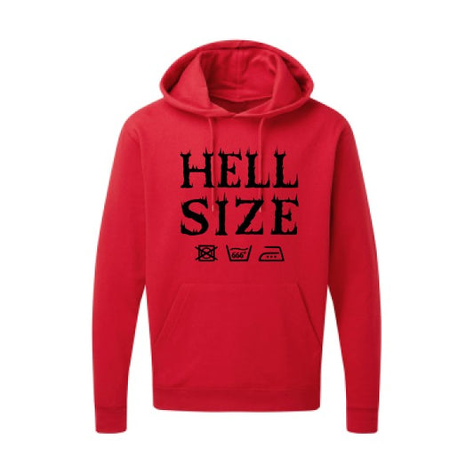 HELL SIZE |Sweat capuche imprimé|noir