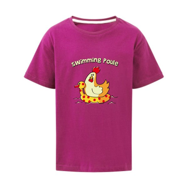 swimming poule SG - Kids T-shirt enfant Dark Pink Taille 152 (11-12/2XL)