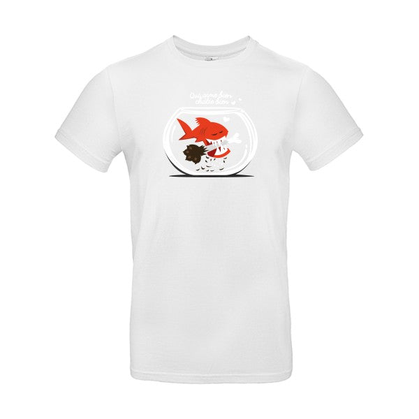 T-shirt humour original Qui Aime Bien Chatie Bien T Shirt couleur White