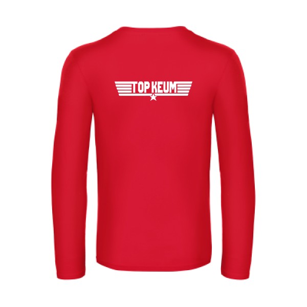 top keum - t shirt- manches- longues- original- humour- Red impression Dos