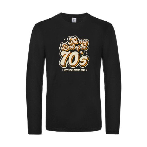 70s-t-shirt-manches-longues-original-humour -Black