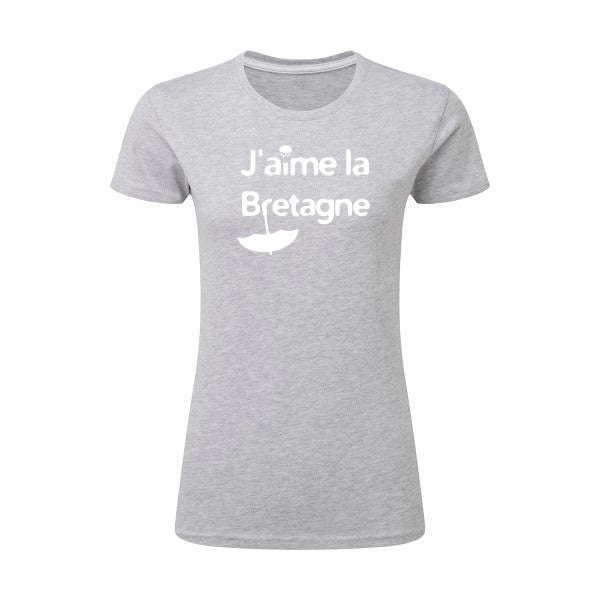 J'aime la Bretagne |Blanc |T shirt original femme|SG