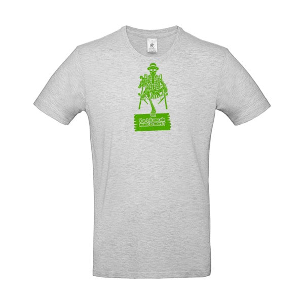 Y a-t-il une vie avant la mort ? flex Vert pomme B&C - E190 T-shirt|Ash||2XL