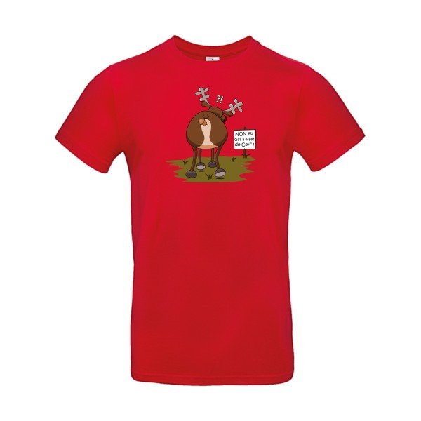 T-shirt humour original Gaz A Effet De Cerf T Shirt couleur Red