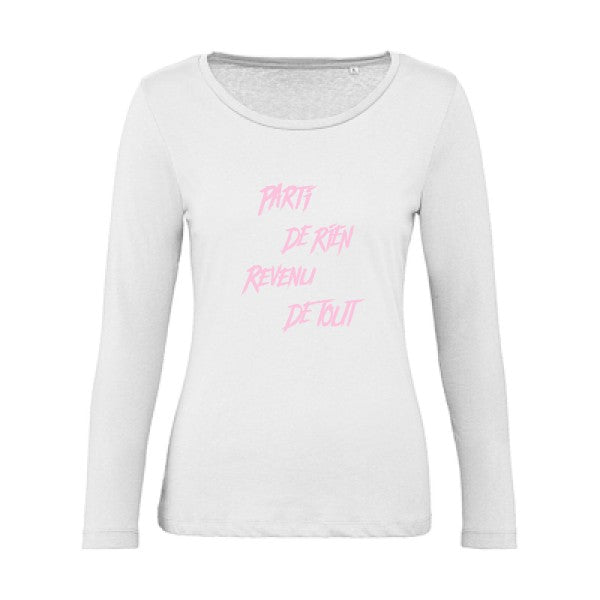 Parti de rien Rose |   T shirt manches longues femme|100% bio