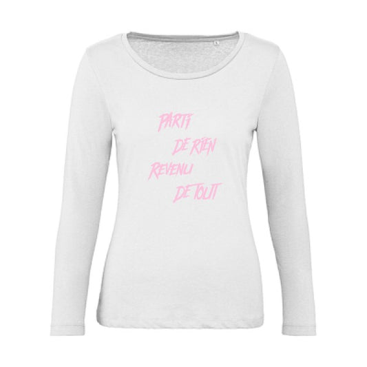 Parti de rien Rose |   T shirt manches longues femme|100% bio